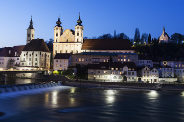 Steyr panorama with St. Michael's Church