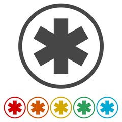 Medical symbol icon set