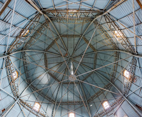the internal structure of dome in old tower.