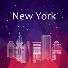 New York for banner, poster, illustration, game, background.