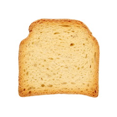 fried toast isolated on white background, sweet rusks bread clipping path