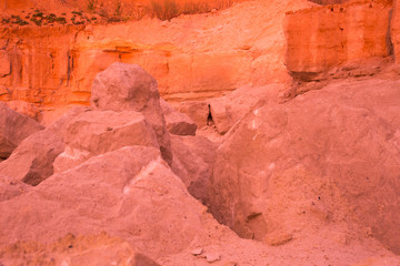 The surface of Mars. Deserted terrestial planet in orange colors