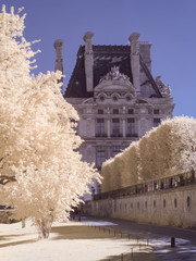 Louvre museum in infrared