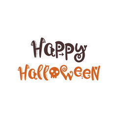 Naklejka premium Hand drawn phrase in Halloween style