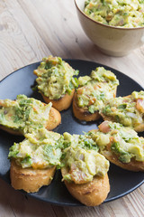 Guacamole with bread