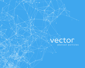 Vector background with abstract particles.