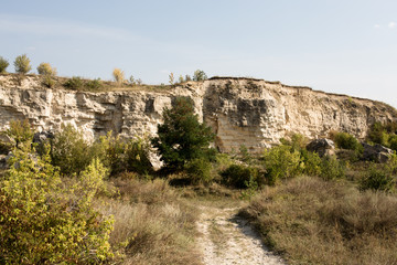 Fototapeta na wymiar Sand hills of abandoned quarry