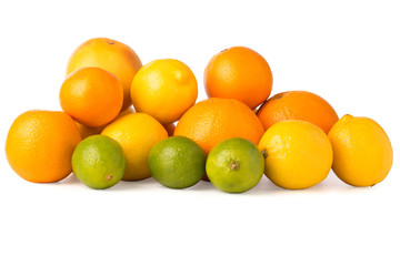 Cutout of a Collection of Citrus Fruits
