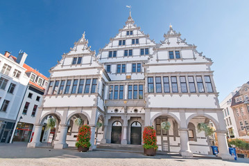 Fototapeta na wymiar Das Rathaus von Paderborn, Westfalen