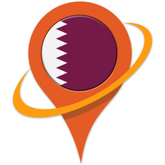 Qatar Flag pin/pointer map icon.