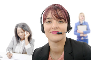 beautiful business customer service woman