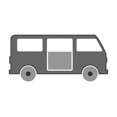 Minibus symbol icon on white.