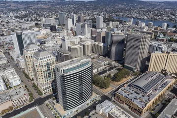 Papier Peint photo Photo aérienne Downtown Oakland Aerial View