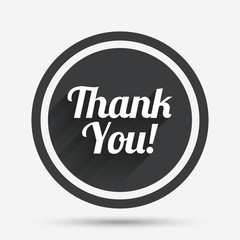 Thank you sign icon. Customer service symbol.