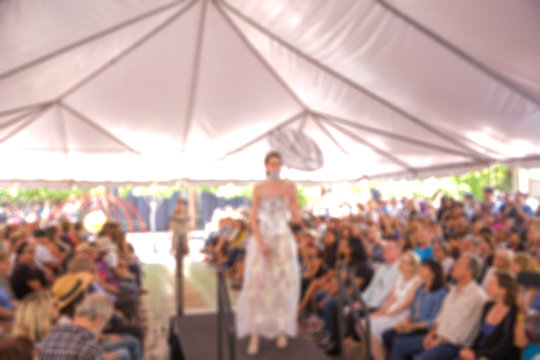 Santa Fe Runway Fashion Show Blur Crowd 