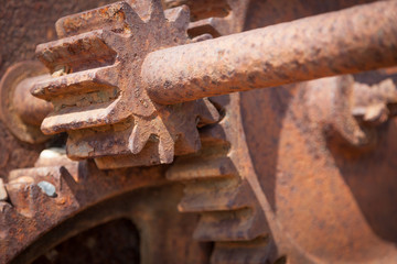 Rusty gears. Great Britain