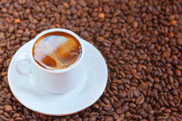 Fototapeta premium coffee milk top view