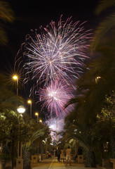 Castle Fireworks in Elche