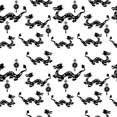 background with dragons black