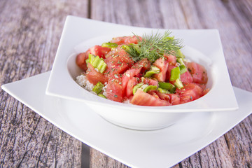 Salad - with tomato and cheese