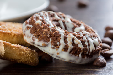 Biscuits on table