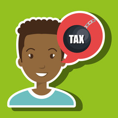 woman tax payment report vector illustration eps 10