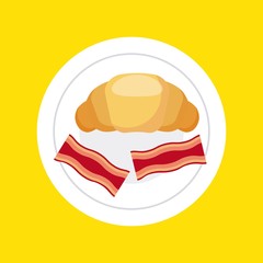delicious food dish menu icon vector illustration design