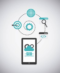 search engine optimization flat icons vector illustration design