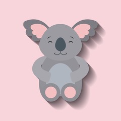 tender cute koala bear card icon vector illustration design
