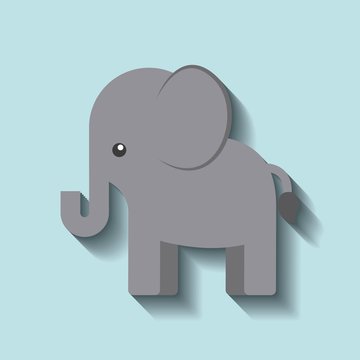 tender cute elephant card icon vector illustration design