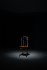 Lonely chair at the empty room