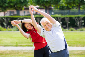 Obraz premium Senior Couple Exercising