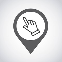 Obraz premium pointer pin location with hand vector illustration design