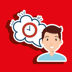 man thinking creating bubble vector illustration eps 10