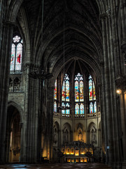 Fototapeta na wymiar Interior of the Church of St Martial in Bordeaux