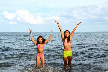 Girls Joy Inside The Water