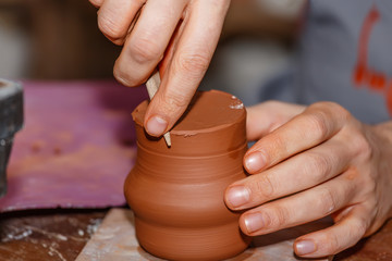 Fototapeta na wymiar Pottery handmade