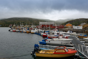 Fototapeta na wymiar Berth fishing boats in Norway