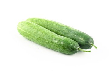 fresh cucumbers isolated on white