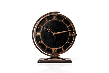 ancient vintage old rusty clock with roman numeral