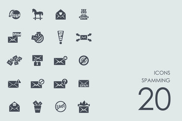 Set of spamming icons