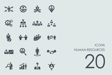 Set of human resources icons