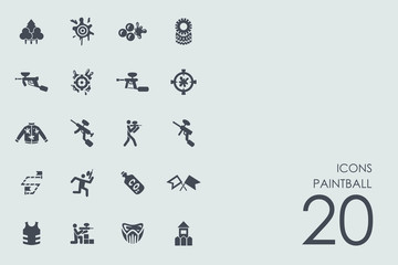 Set of paintball icons