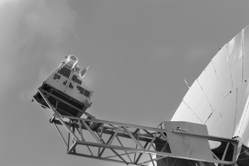 Satellite sistem is directed in sky