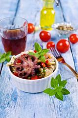 Seafood salad with vegetables