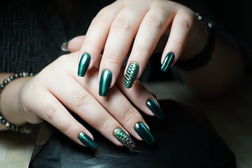 Awesome nails and beautiful clean manicure. Nails are natural. Manicure is made using nails drill machine.