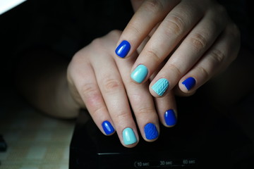 Awesome nails and beautiful clean manicure. Nails are natural. Manicure is made using nails drill machine.