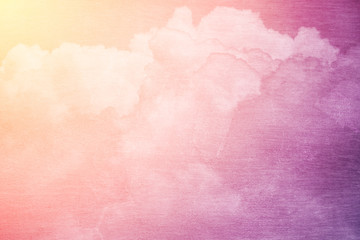 fantasy sky and cloud with pastel gradient color and grunge texture