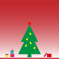 Chrsitmas Tree and Gift boxes  background  -  Best for Christmas and New Year 