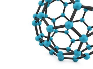 Molecular mesh structure rendered